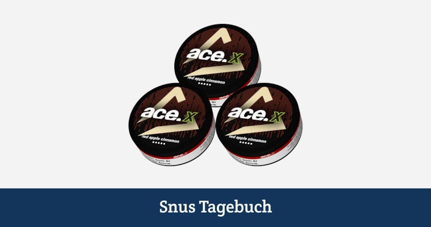 Ministry of Snus repräsentiert durch das Produkt Ace mit drei Dosen auf dem Bild.