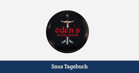 Eine Dose Odens Snus von vorne.