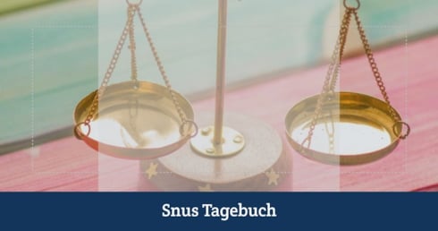 Chew Bags sind weiterhin erlaubt - das Ungeleichgewicht wird durch eine Waage symbolisiert. 