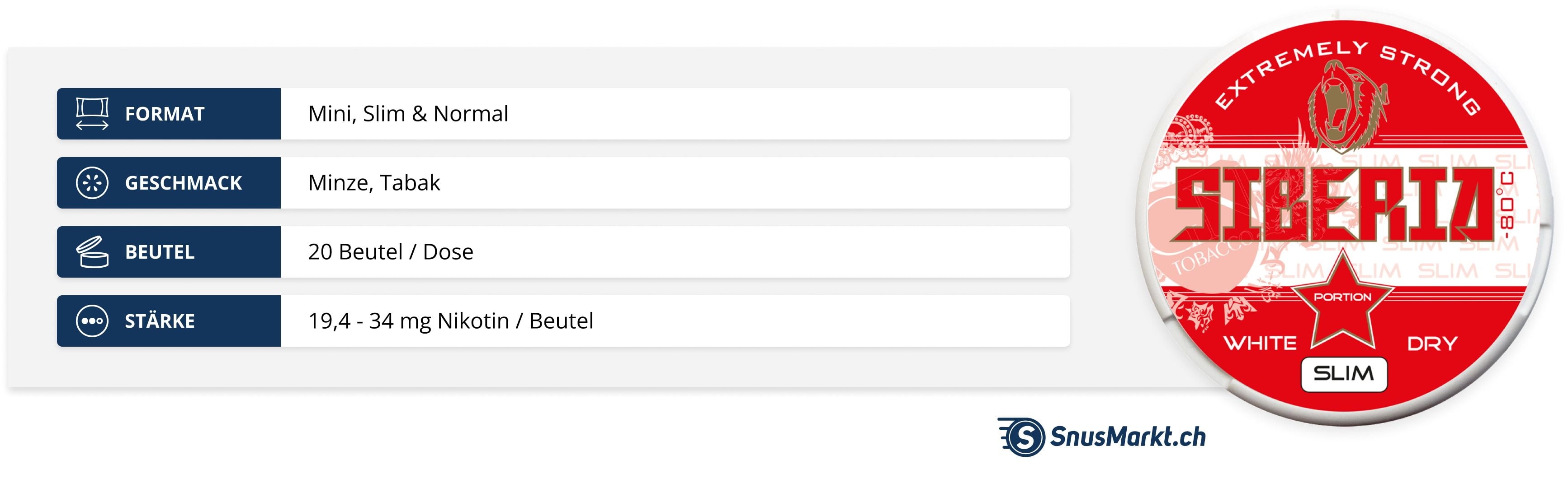 siberia snus produktdetails