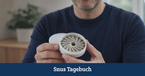 Person haelt Snus Dose um Snus Wirkung zu symbolisieren
