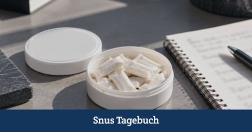 offene Snus Dose mit Block und Stif